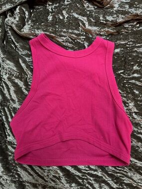 Hot pink cropped tank